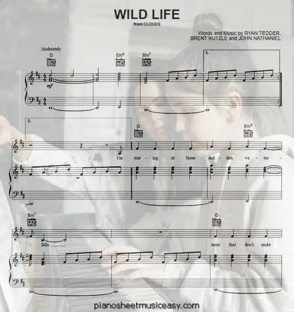 wild life printable free sheet music for piano 