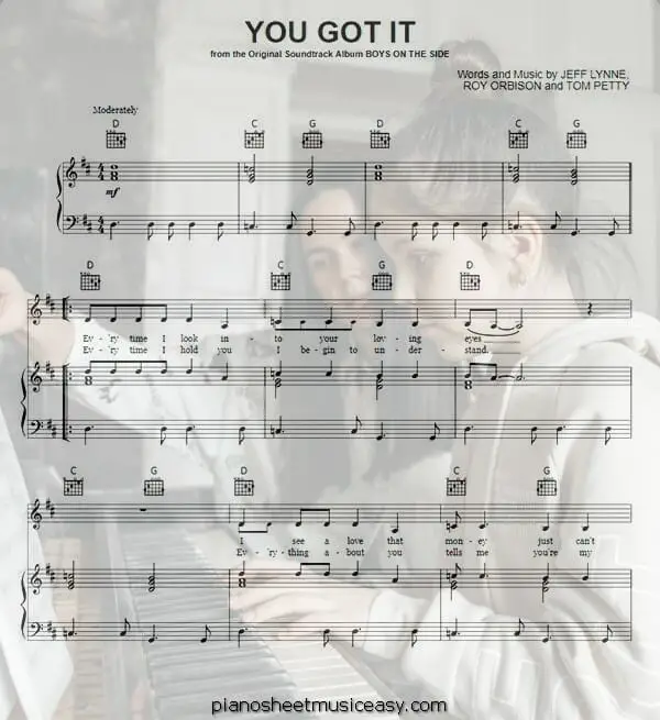 you got it printable free sheet music for piano 