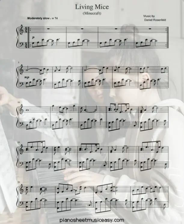 living mice printable free sheet music for piano 