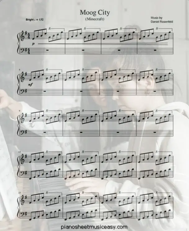 moog city printable free sheet music for piano 