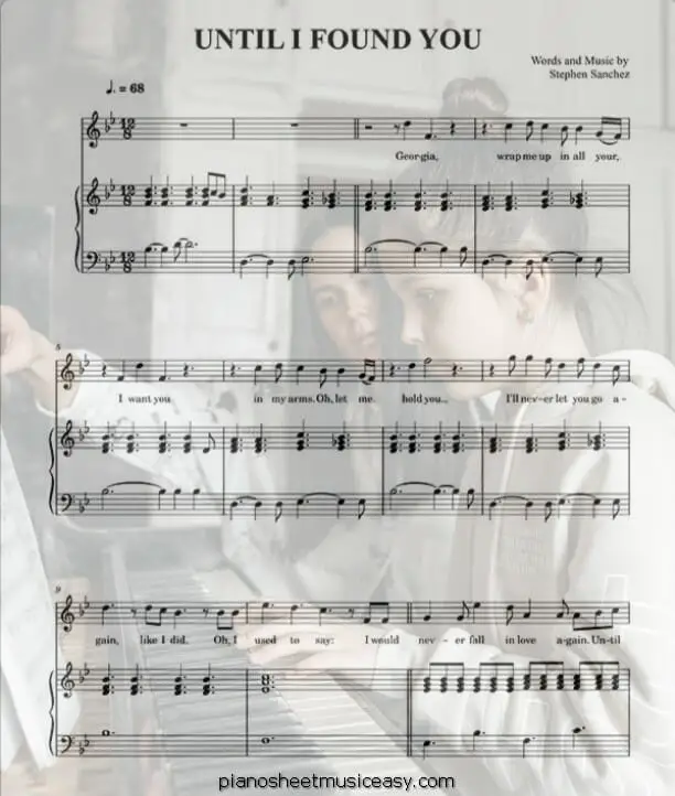 until i found you printable free sheet music for piano 