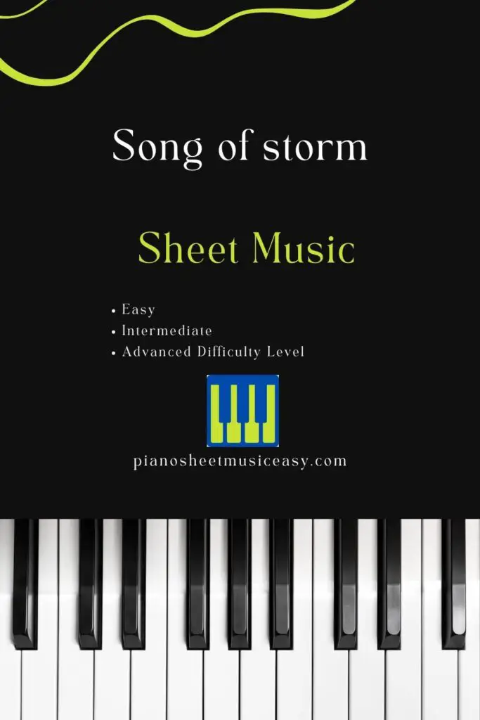 song of storm piano sheet music